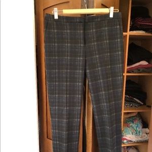 Katherine Barclay Black Gray and blue plaid pant